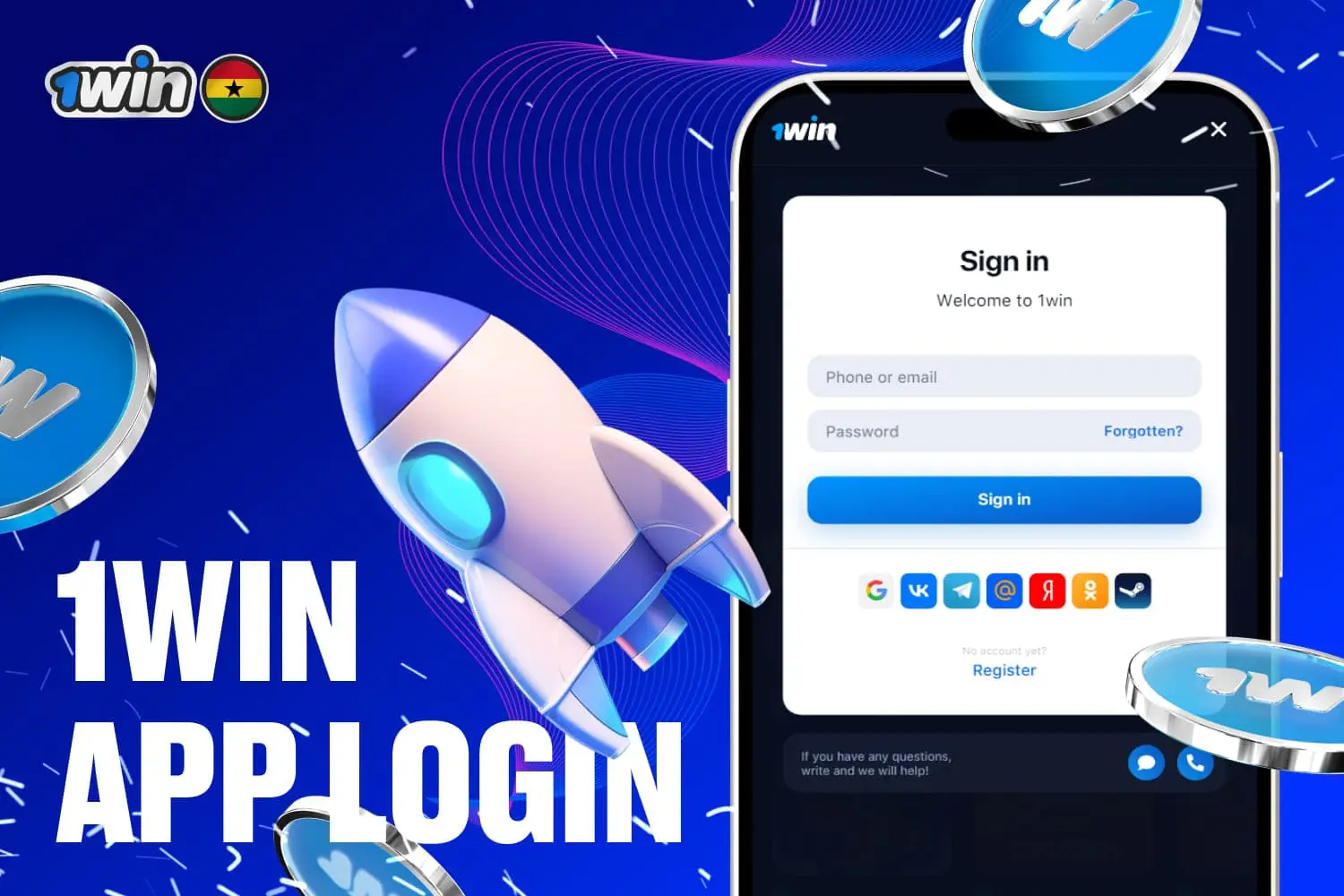 1win app login window