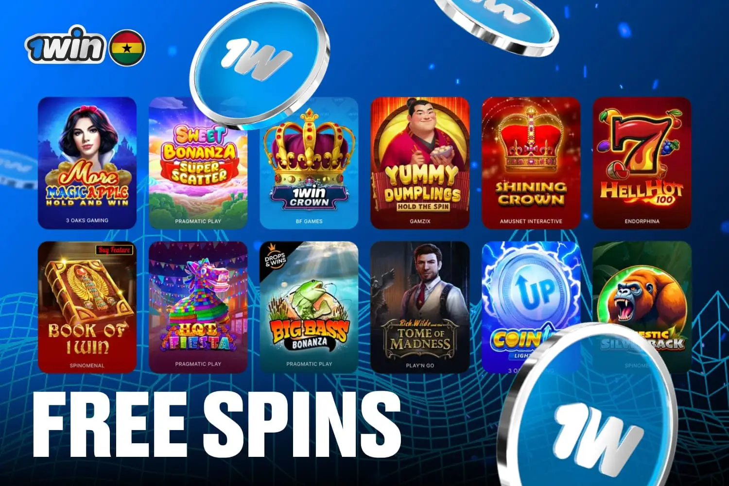 free spins at 1win can be earned in Ghana