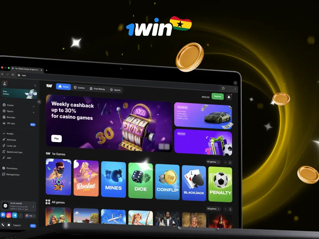 1win Ghana - Welcome Bonus 7,150 GHS | Casino & Betting