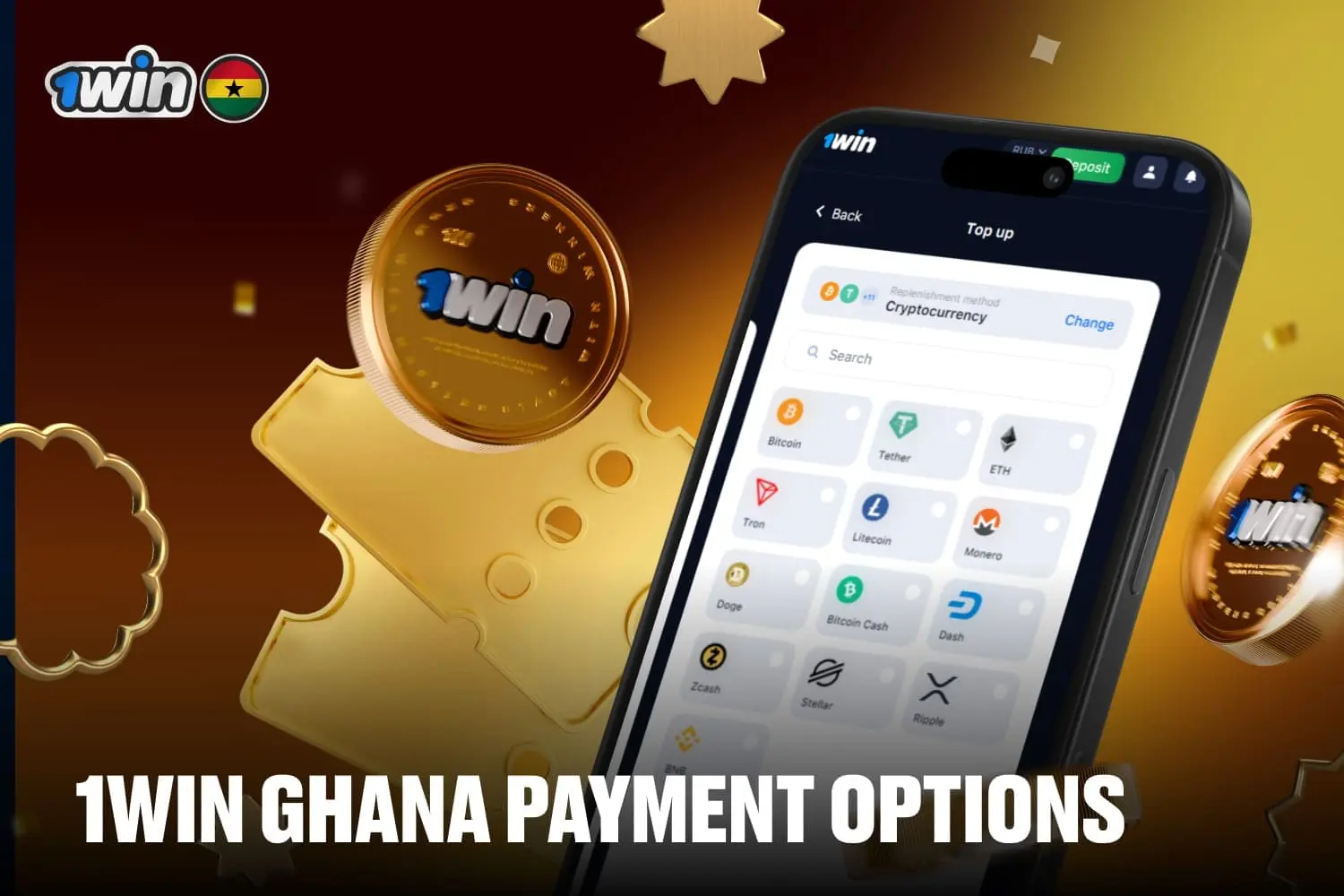 1win Ghana payment options