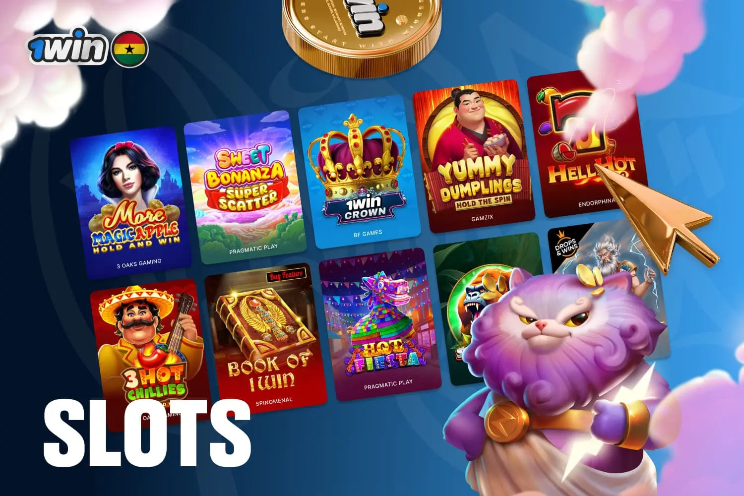 on 1win platform you can enjoy thousands of slot games, among many other game types