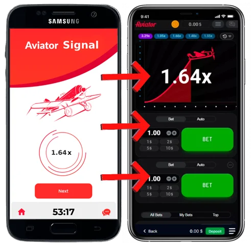 image showing 1win aviator gameplay on a mobile phone device